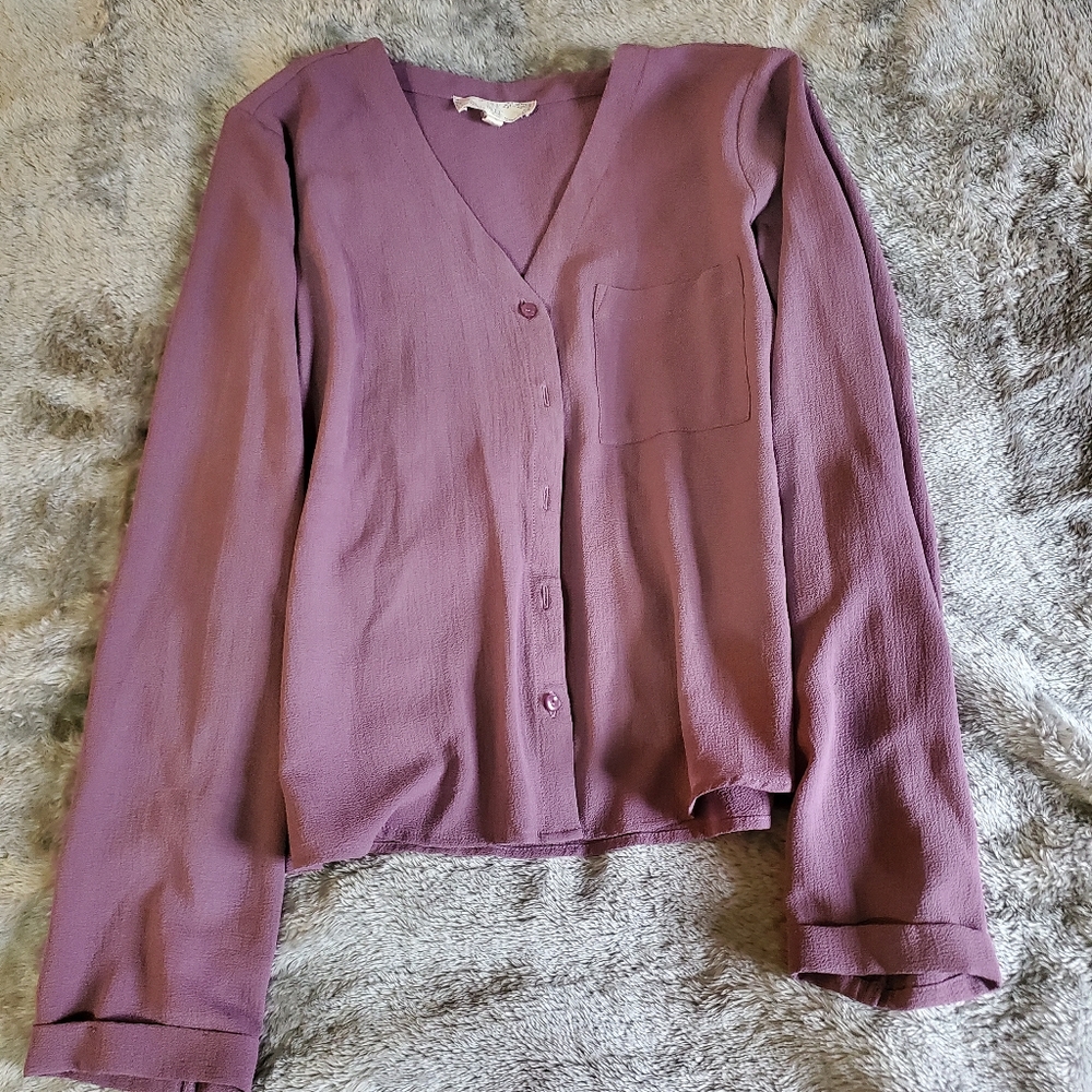 Pink Rose Button Down